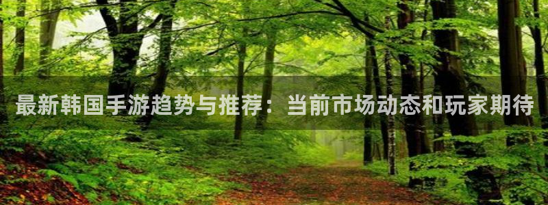 优贝娱乐主管：最新韩国手游趋势与推荐：当前市场动态和玩家期待